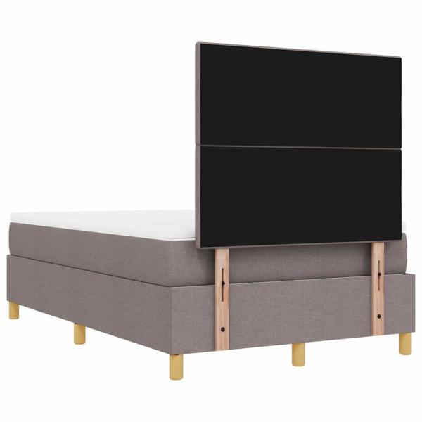 Boxspringbett mit Matratze und Bank Taupe 120x200 cm Stoff