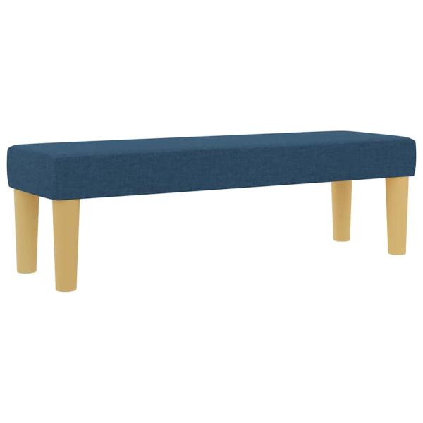 Boxspringbett mit Matratze und Bank Blau 160x200 cm Stoff
