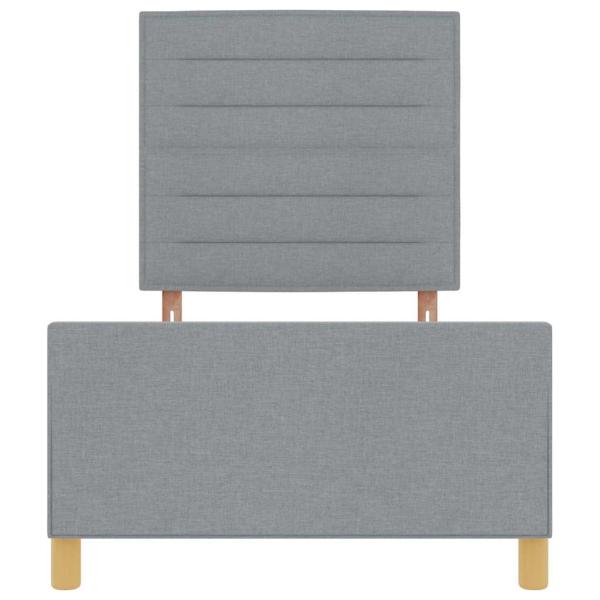 Bettgestell Hellgrau 90x190 cm Stoff