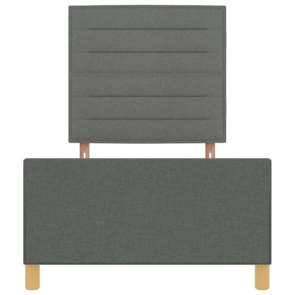 Bettgestell Dunkelgrau 90x190 cm Stoff
