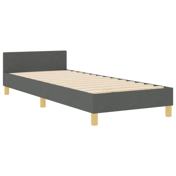 Bettgestell Dunkelgrau 90x190 cm Stoff