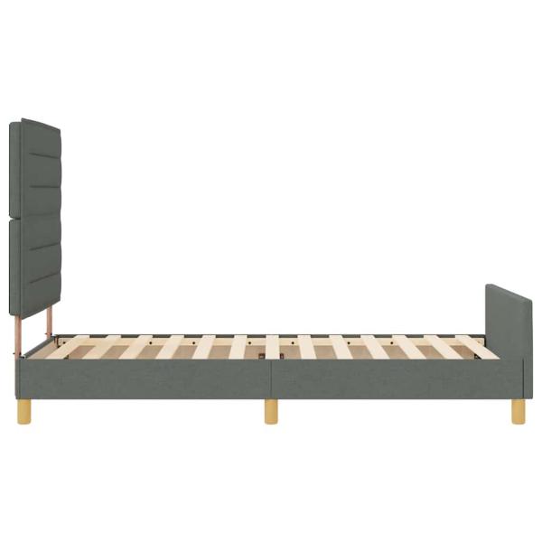 Bettgestell Dunkelgrau 90x190 cm Stoff