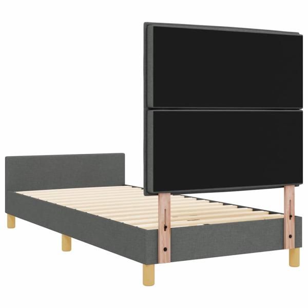 Bettgestell Dunkelgrau 90x190 cm Stoff