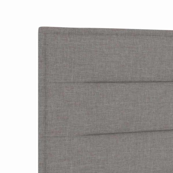 Bettgestell in Taupe, 90x190 cm, aus Stoff