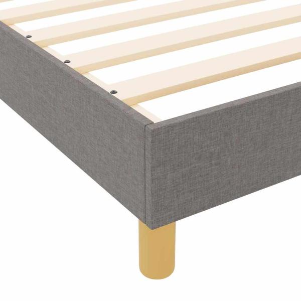 Bettgestell in Taupe, 90x190 cm, aus Stoff