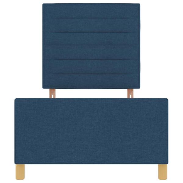Bettgestell Blau 90x190 cm Stoff