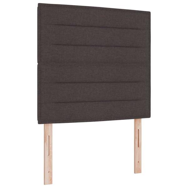 Bettgestell mit Kopfteil Dunkelbraun 100 x 200 cm Stoff