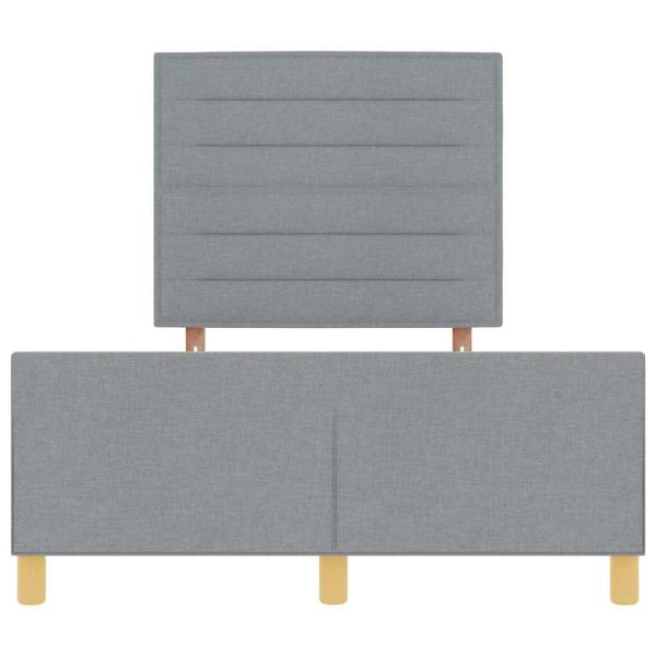 Bettgestell Hellgrau 120x190 cm Stoff