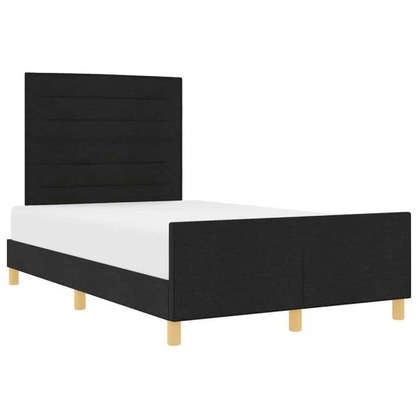 Bettgestell Schwarz 120x190 cm Stoff