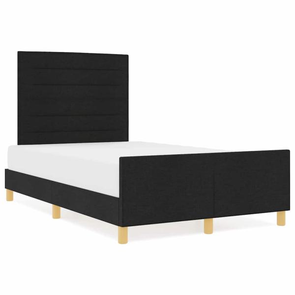Bettgestell Schwarz 120x190 cm Stoff