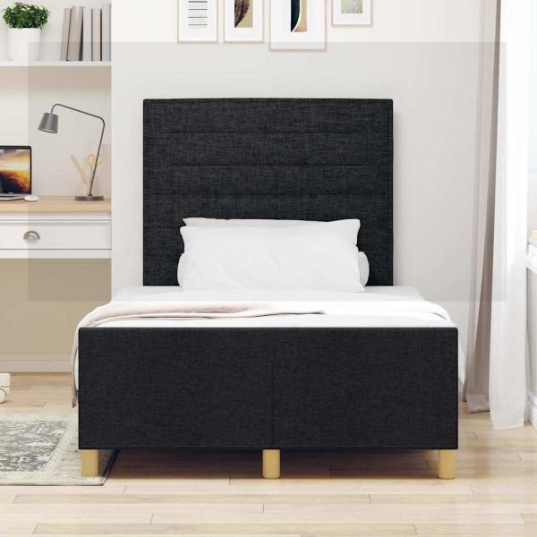 Bettgestell Schwarz 120x190 cm Stoff
