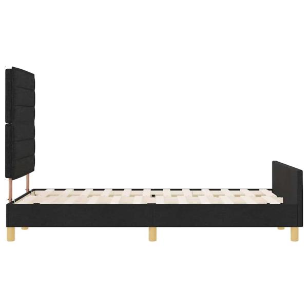 Bettgestell Schwarz 120x190 cm Stoff