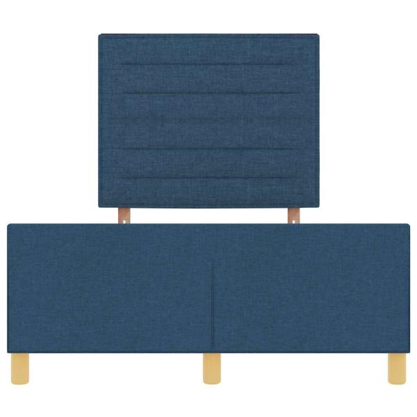 Bettgestell Blau Stoff 120 x 190 cm Bettgestell Rechteckig