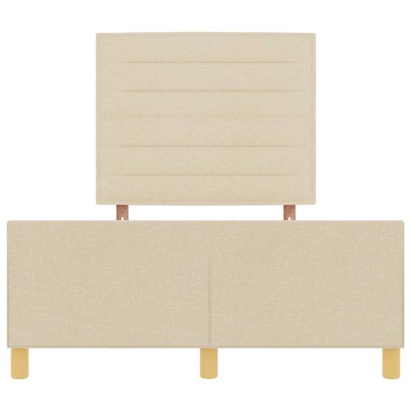Bettgestell Creme 120x200 cm Stoff