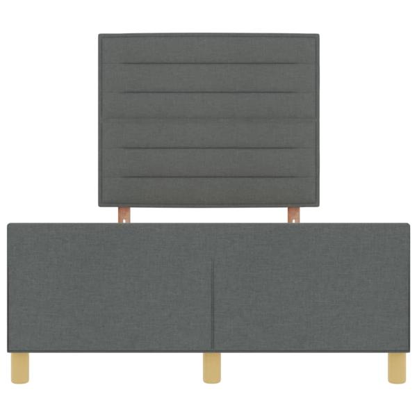 Bettgestell in Dunkelgrau, 140x190 cm, aus Stoff