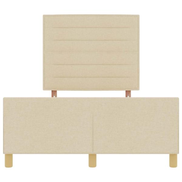 Creme Bettgestell 140x190 cm Stoff