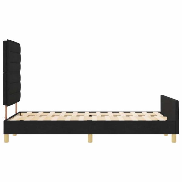 Schwarzes Stoffbettgestell 160x200 cm