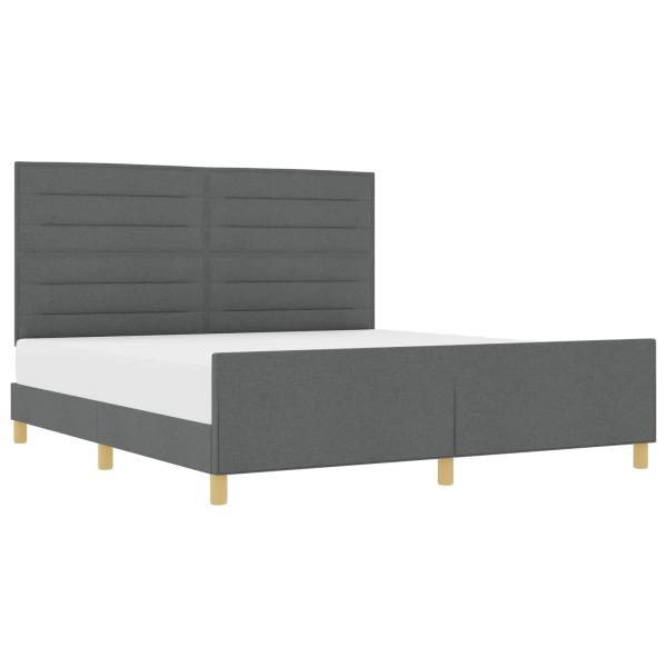 Bettgestell Dunkelgrau 180x200 cm Stoff