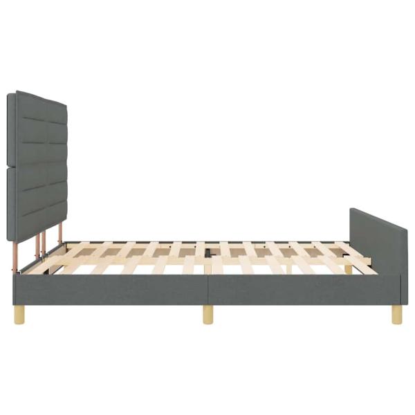 Bettgestell Dunkelgrau 180x200 cm Stoff