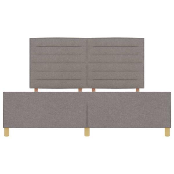 Bettgestell in Taupe, 180x200 cm, Stoff
