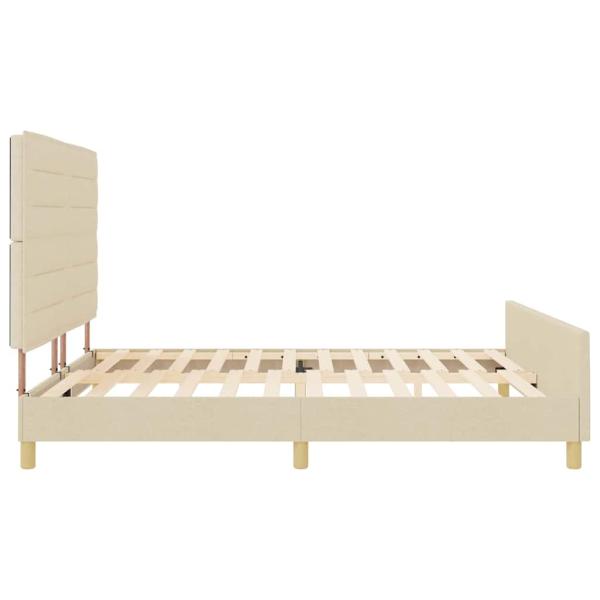 Bettgestell in Creme - 180x200 cm Stoff