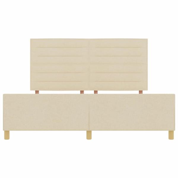 Bettgestell in Creme - 180x200 cm Stoff