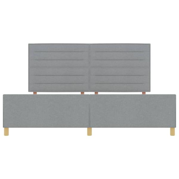 Bettgestell in Hellgrau, 200x200 cm, Stoff