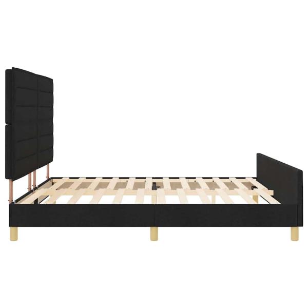 Schwarzes Stoffbettgestell 200x200 cm
