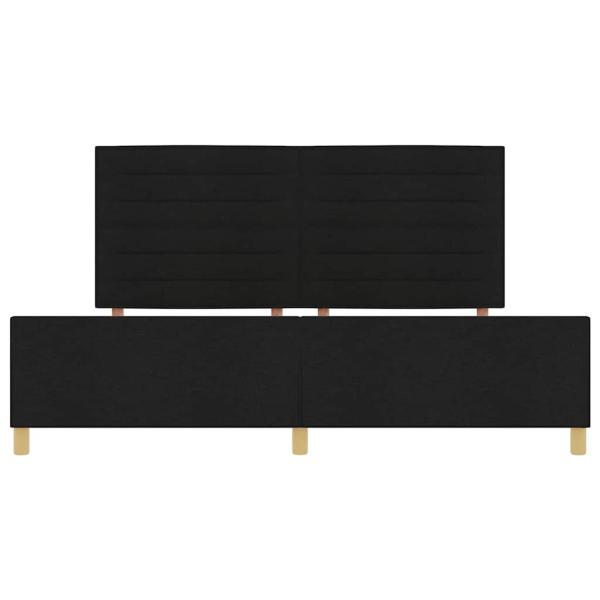Schwarzes Stoffbettgestell 200x200 cm