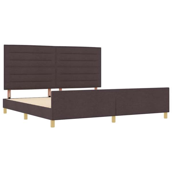 Bettgestell Dunkelbraun 200x200 cm Stoff