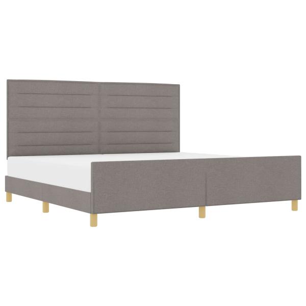 Bettgestell Taupe 200x200 cm aus Stoff