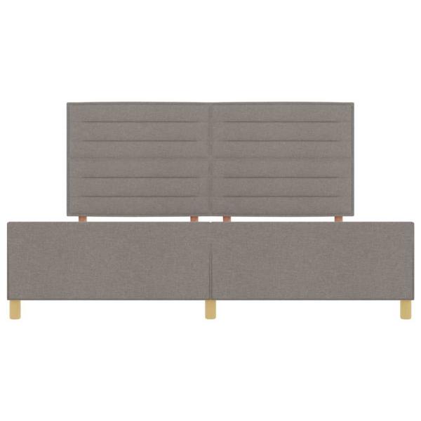Bettgestell Taupe 200x200 cm aus Stoff