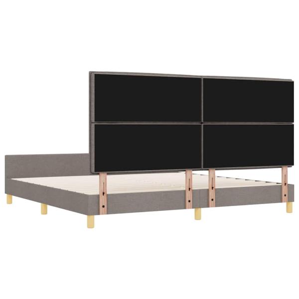Bettgestell Taupe 200x200 cm aus Stoff