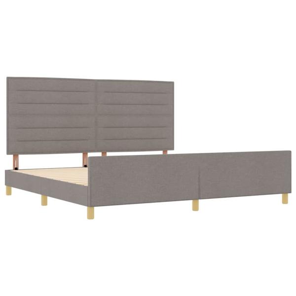 Bettgestell Taupe 200x200 cm aus Stoff