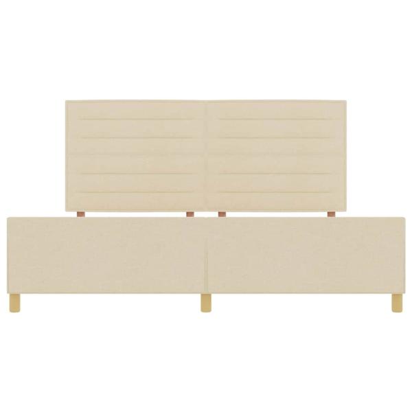 Creme Stoff Bettgestell 200x200 cm