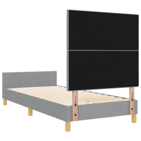 Hellgrau Stoffbettgestell 80x200 cm