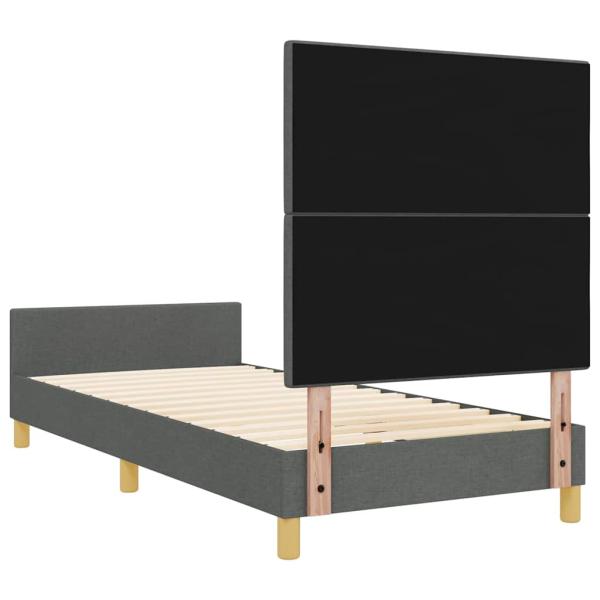 Bettgestell Dunkelgrau 80x200 cm aus Stoff