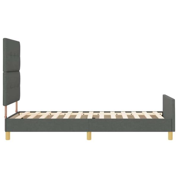 Bettgestell Dunkelgrau 80x200 cm aus Stoff