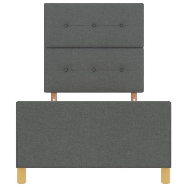 Bettgestell Dunkelgrau 80x200 cm aus Stoff