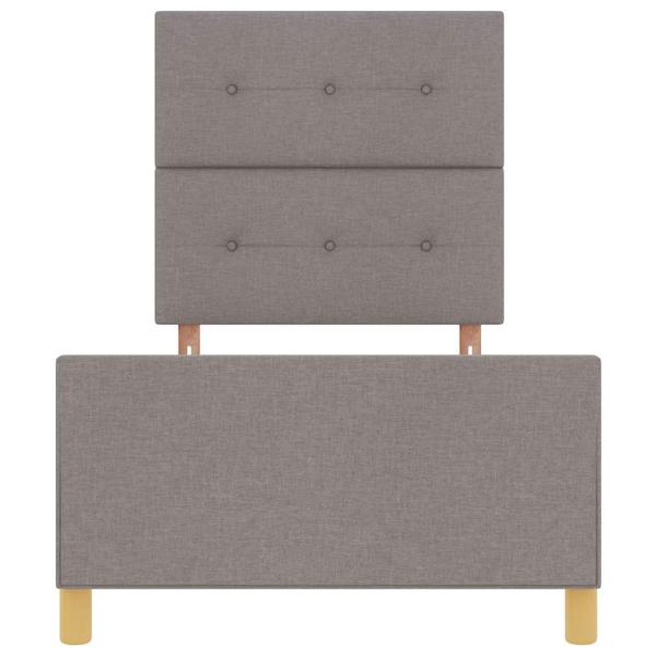 Bettgestell in Taupe, 90x190 cm, Stoff