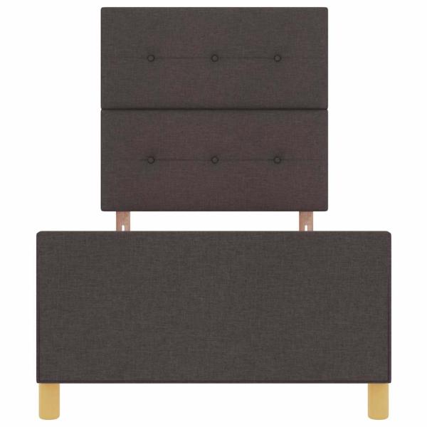 Bettgestell Dunkelbraun 90x200 cm Stoff