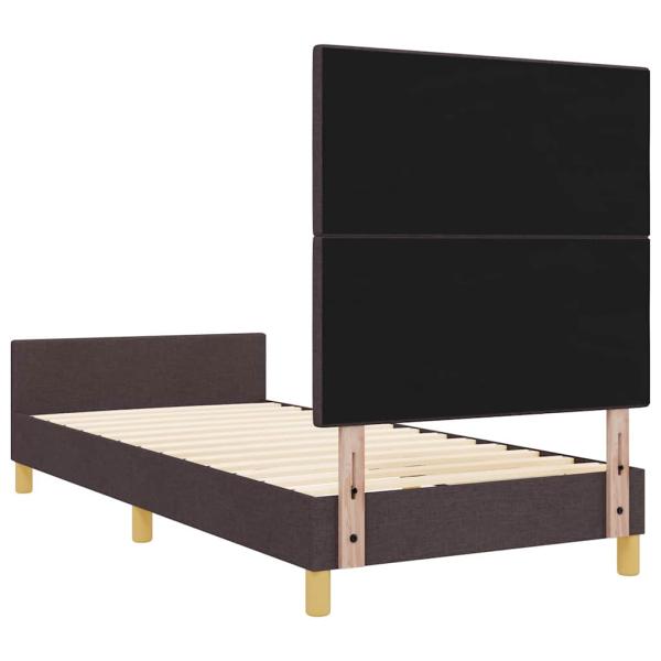 Bettgestell Dunkelbraun 90x200 cm Stoff