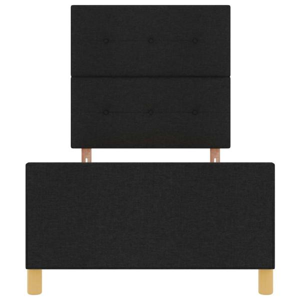 Bettgestell Schwarz 100x200 cm Stoff