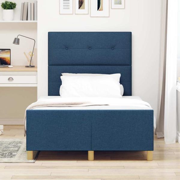 Bettgestell Blau 120x200 cm Stoff