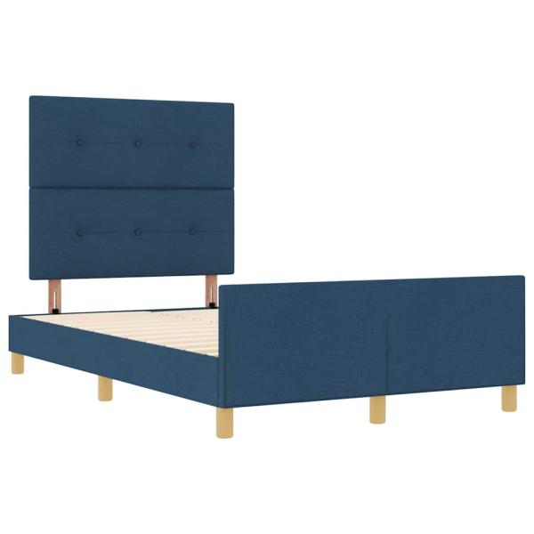 Bettgestell Blau 120x200 cm Stoff