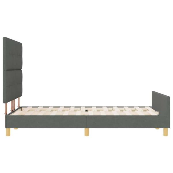 Bettgestell Dunkelgrau 140x190 cm Stoff