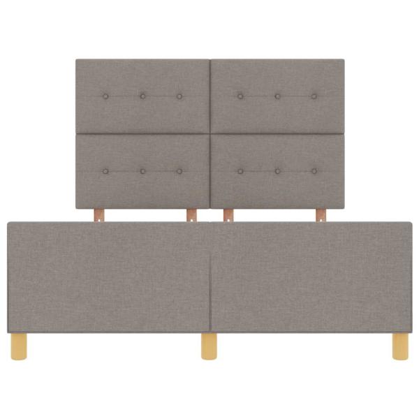 Bettgestell Taupe 140x190 cm Stoff
