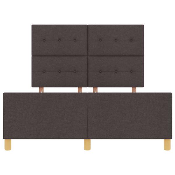 Bettgestell Dunkelbraun 140x200 cm Stoff