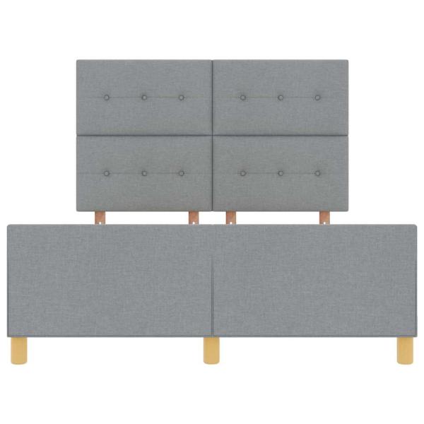 Bettgestell Hellgrau 160x200 cm Stoff