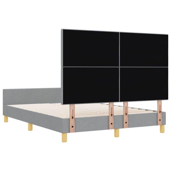 Bettgestell Hellgrau 160x200 cm Stoff